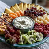 Rainbow Fruit Table Coconut Cream