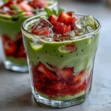 Strawberry Matcha Oat Latte