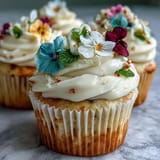Spring Cupcakes Edible Flowers