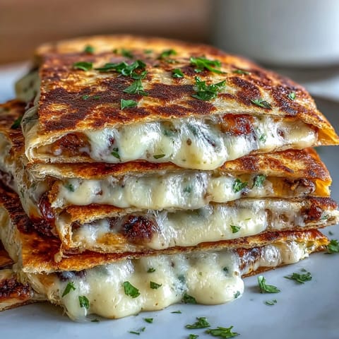 A Blooming Quesadilla Ring filled with black beans and bell peppers, sprinkled with cilantro and fresh lime wedges on the side.