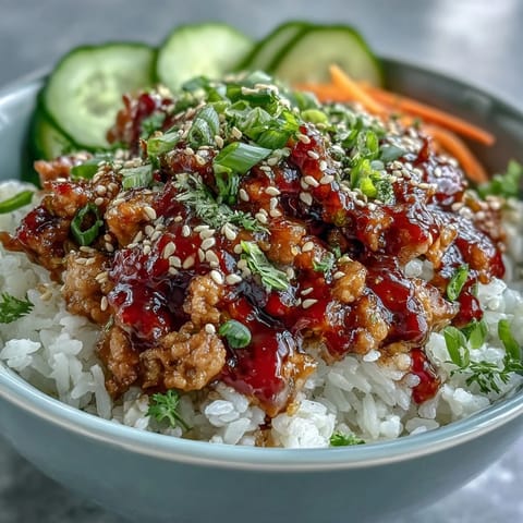 Bang Bang Ground Turkey Rice Bowls with sesame-scallion garnish and lime wedges for a bright, fresh finish.