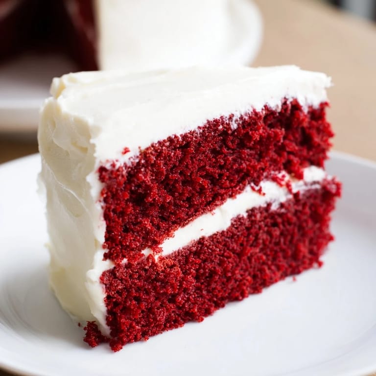 This delicious homemade red velvet cake is perfect for celebrating special occasions with loved ones.