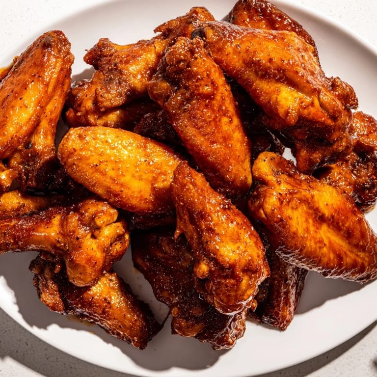 Tender and juicy Honey BBQ Chicken Wings, glazed with a rich, vibrant sauce, perfect for sharing.
