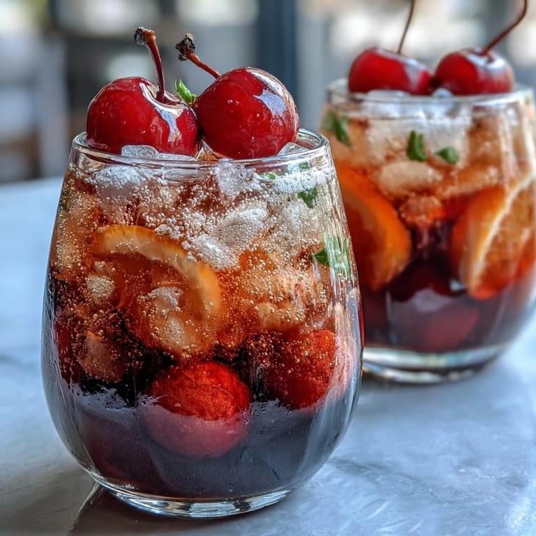 Colorful sherbet floats in a sparkling lemon-lime soda punch, garnished with fresh citrus slices for a festive party drink.